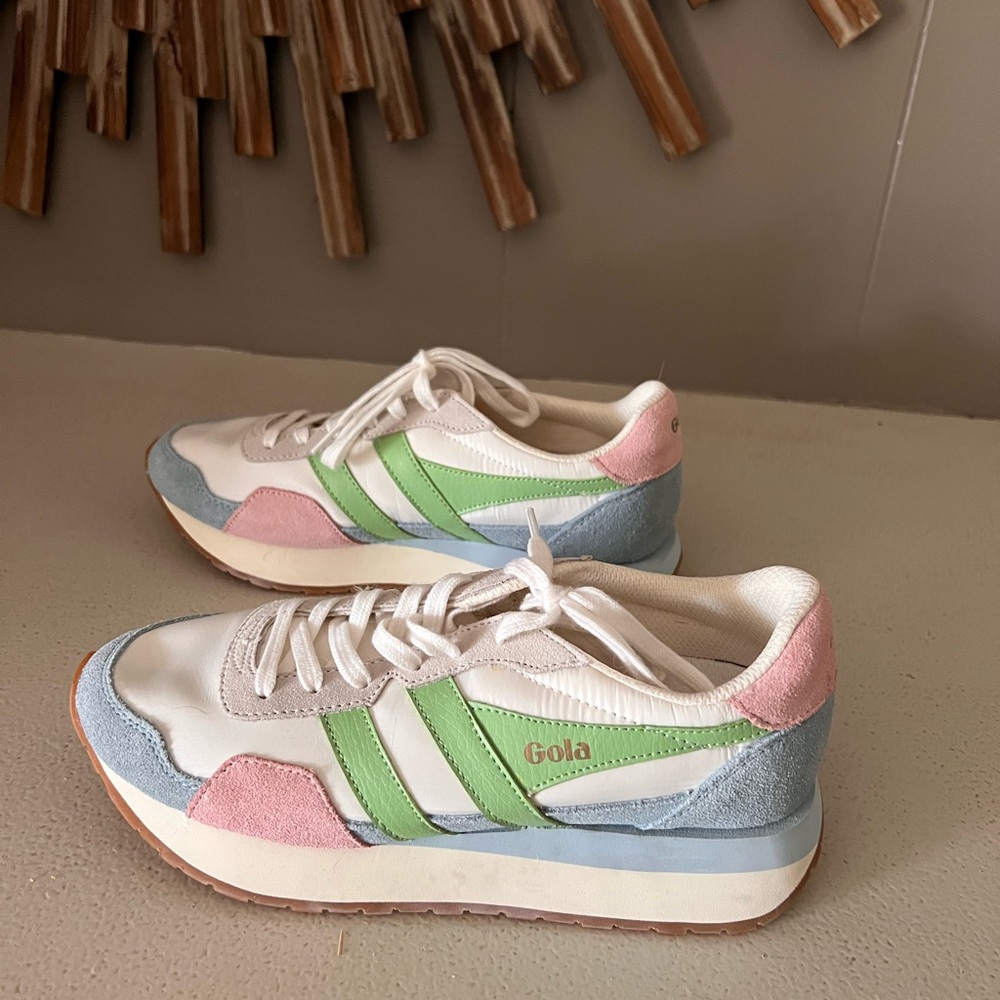 Gola Pastel Colorblock Sneakers in Pink, Green & Blue